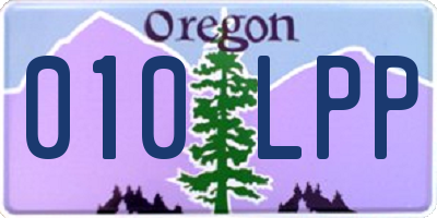 OR license plate 010LPP