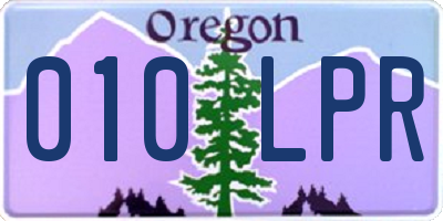 OR license plate 010LPR