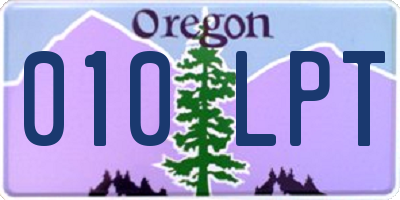 OR license plate 010LPT