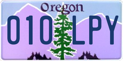 OR license plate 010LPY