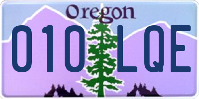OR license plate 010LQE