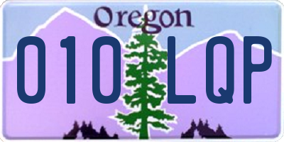 OR license plate 010LQP