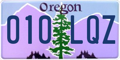 OR license plate 010LQZ