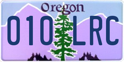 OR license plate 010LRC