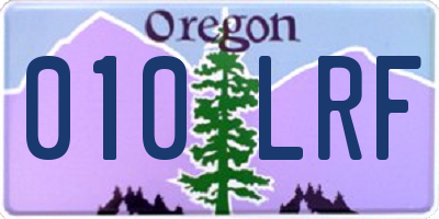 OR license plate 010LRF