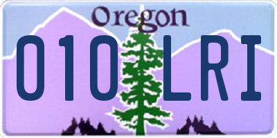 OR license plate 010LRI