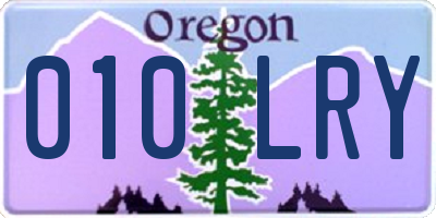 OR license plate 010LRY