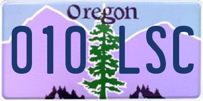 OR license plate 010LSC