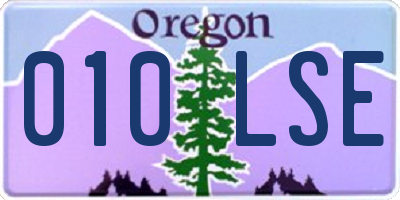 OR license plate 010LSE