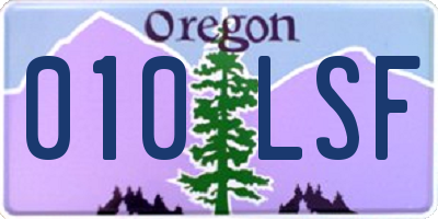 OR license plate 010LSF