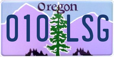 OR license plate 010LSG