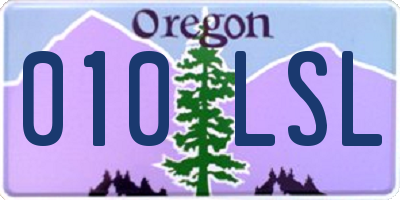 OR license plate 010LSL