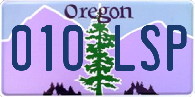 OR license plate 010LSP