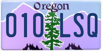OR license plate 010LSQ