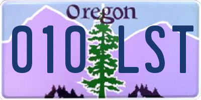 OR license plate 010LST