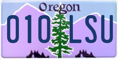 OR license plate 010LSU