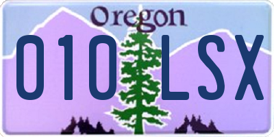 OR license plate 010LSX
