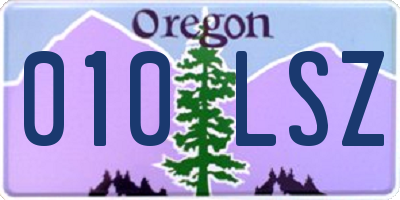 OR license plate 010LSZ
