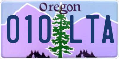 OR license plate 010LTA