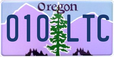 OR license plate 010LTC