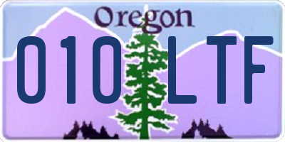 OR license plate 010LTF