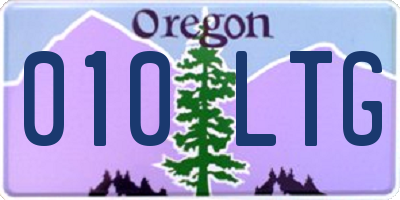 OR license plate 010LTG