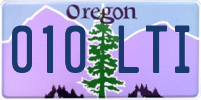 OR license plate 010LTI