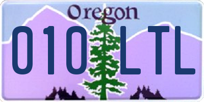 OR license plate 010LTL