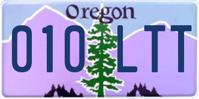 OR license plate 010LTT