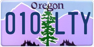 OR license plate 010LTY