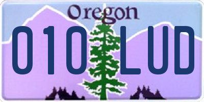 OR license plate 010LUD