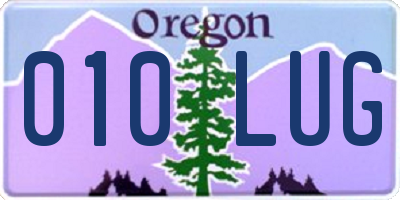 OR license plate 010LUG