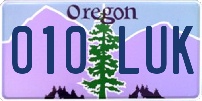 OR license plate 010LUK