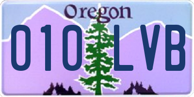 OR license plate 010LVB