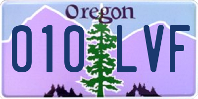 OR license plate 010LVF