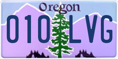 OR license plate 010LVG
