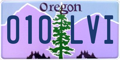 OR license plate 010LVI