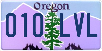 OR license plate 010LVL