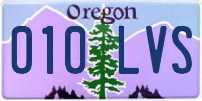 OR license plate 010LVS