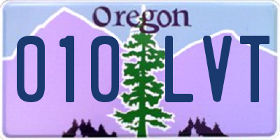 OR license plate 010LVT