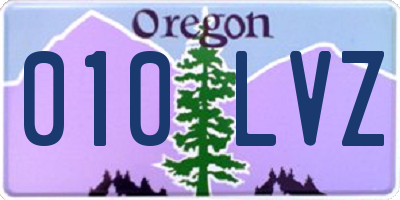 OR license plate 010LVZ