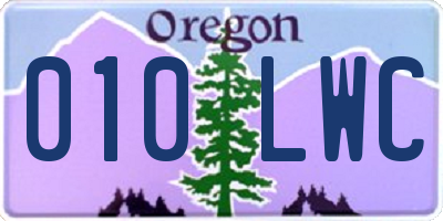 OR license plate 010LWC