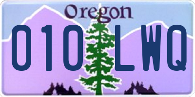 OR license plate 010LWQ