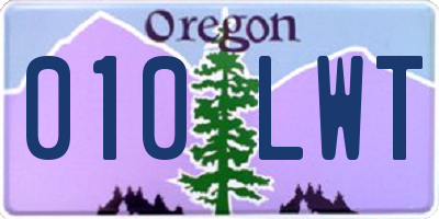 OR license plate 010LWT