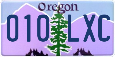 OR license plate 010LXC