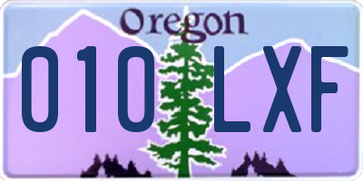 OR license plate 010LXF