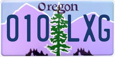 OR license plate 010LXG