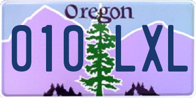 OR license plate 010LXL