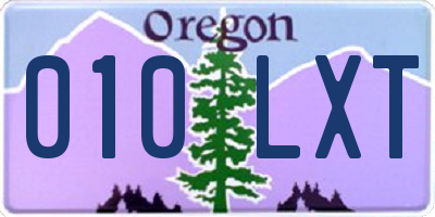OR license plate 010LXT