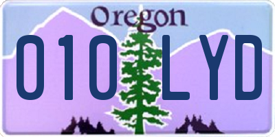 OR license plate 010LYD